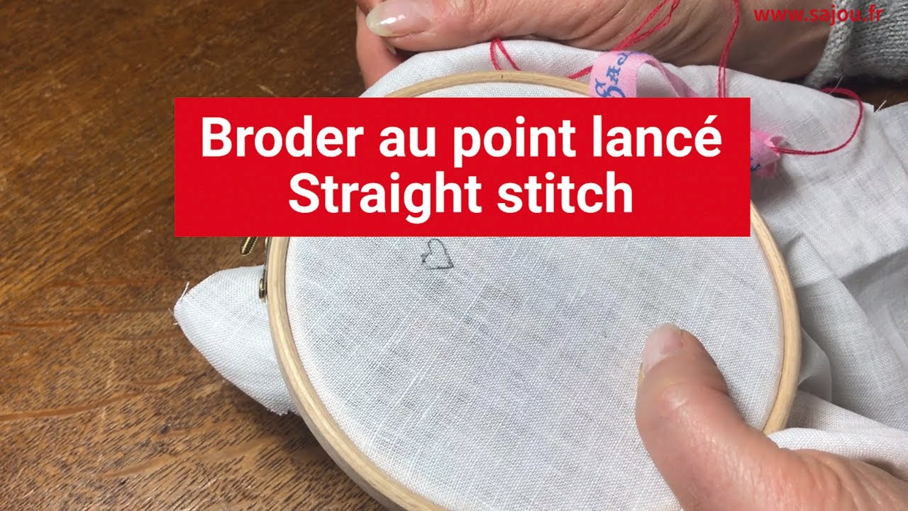Broderie Point lancé - Embroidery  Straight stitch