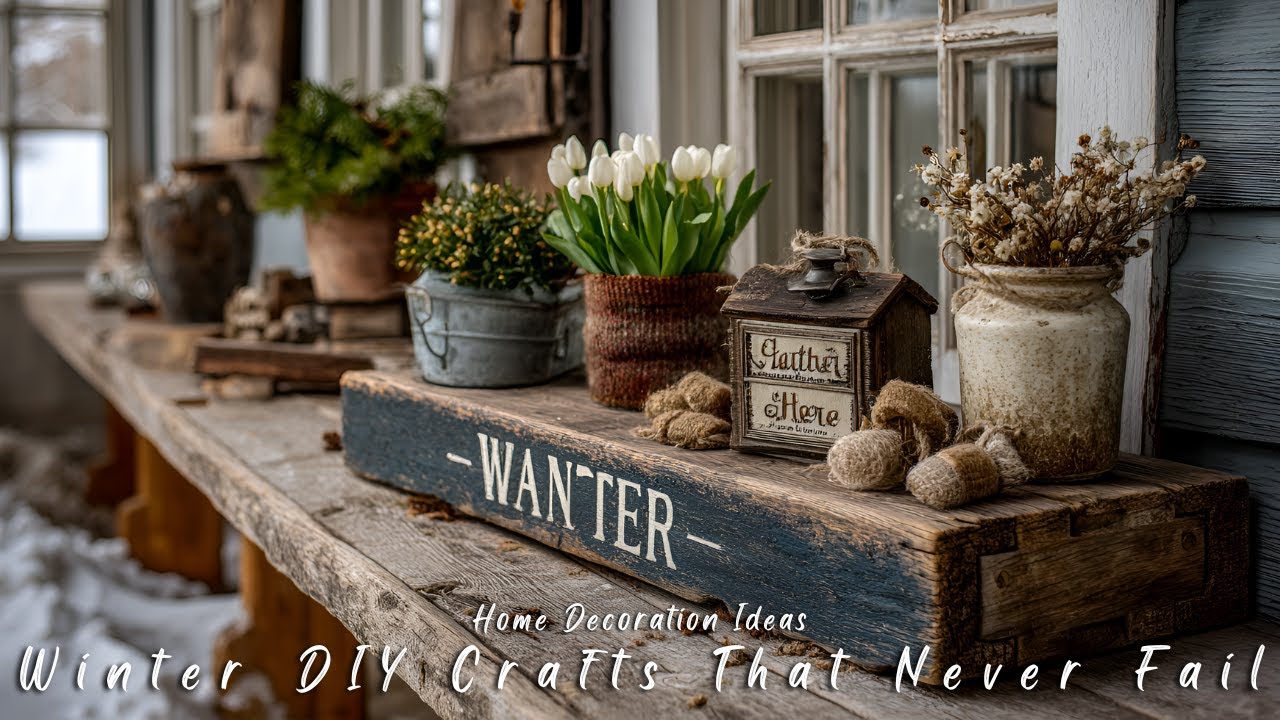 Winter DIY Crafts That Never Fail | Cozy Farmhouse Vintage Decor Ideas for a Warm Winter Home