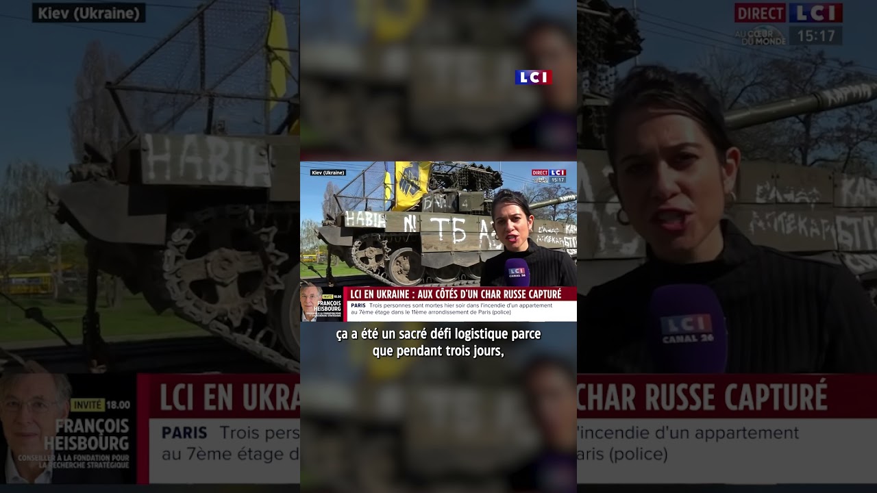 🔴 Aux côtés d'un char russe capturé par l'armée ukrainienne
