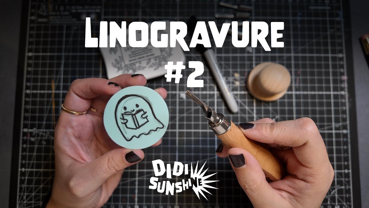 Je crée mon tampon en linogravure pour dédicacer mon livre 📕