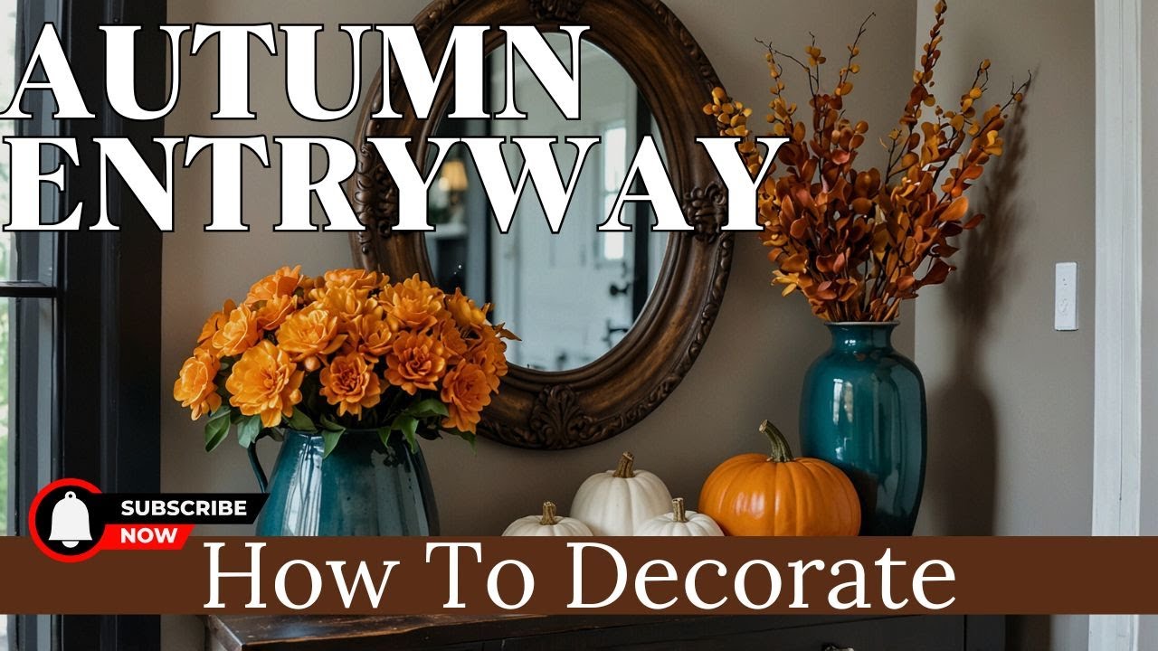 Easy Entryway Decor Idea for Autumn | Warm & Welcoming Fall Styling Tips