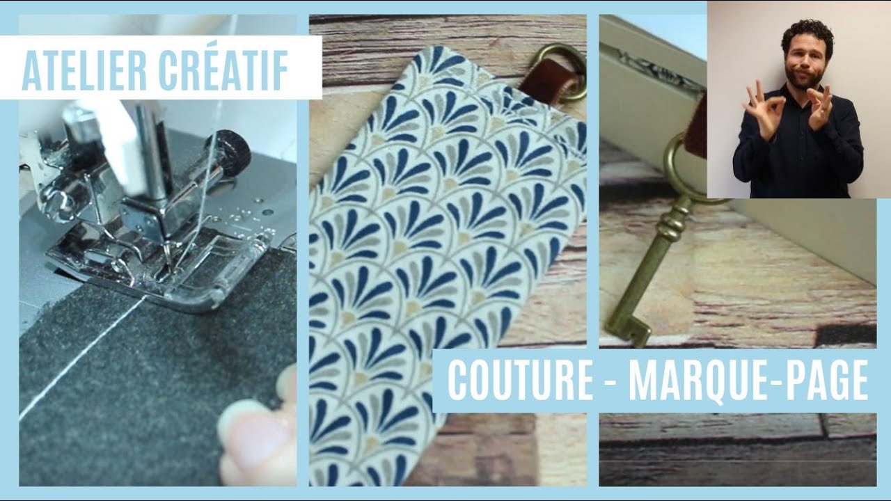 🧵 Atelier créatif : marque-page en tissu ! (Avec LSF)