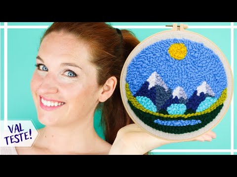 PUNCH NEEDLE pour débutant - KIT PUNCH NEEDLE avec aiguille de poinçonnage - MÉTHODE FACILE