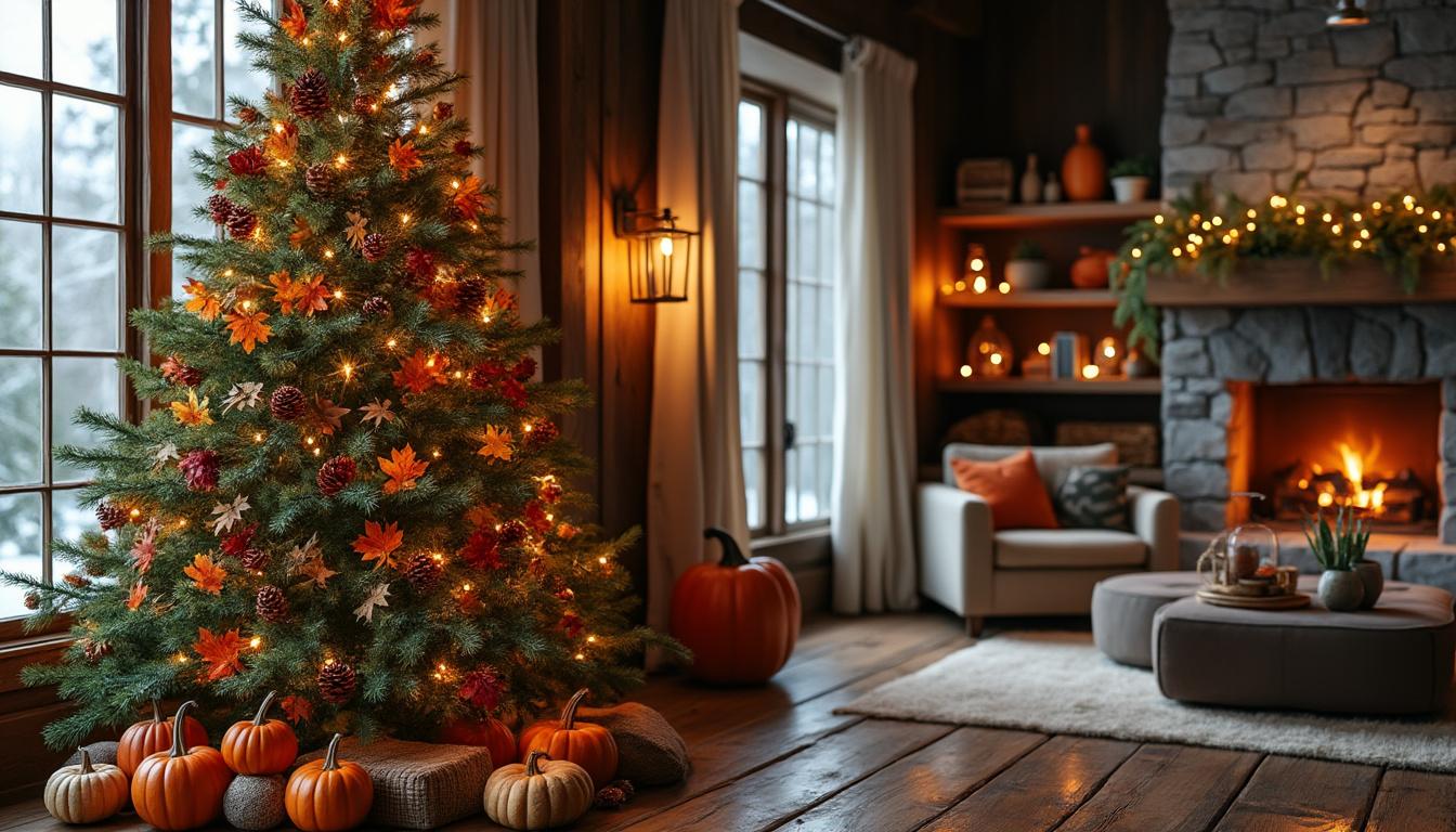 découvrez le sapin d’automne, la nouvelle tendance déco qui apporte la magie de noël dès octobre avec des couleurs chaudes et une ambiance féerique.