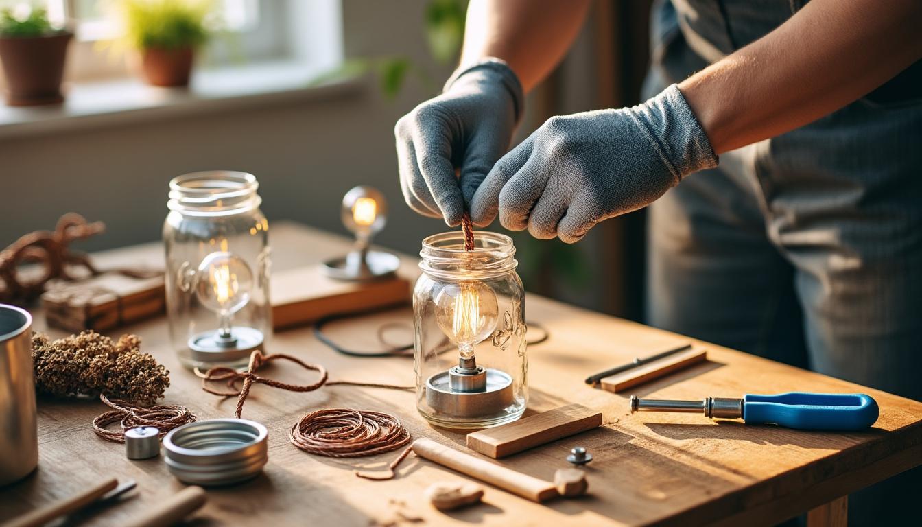 apprenez à fabriquer facilement une lampe diy écologique en utilisant des matériaux recyclés. un guide simple pour créer une déco unique et durable chez vous.