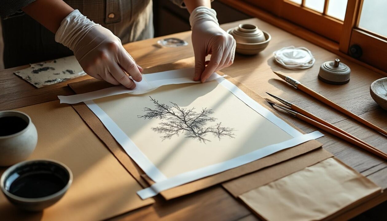 découvrez l'art japonais méconnu à travers une expérience unique où le temps passé à scotcher les bordures dépasse celui consacré à la peinture, révélant la minutie et la patience derrière chaque œuvre.